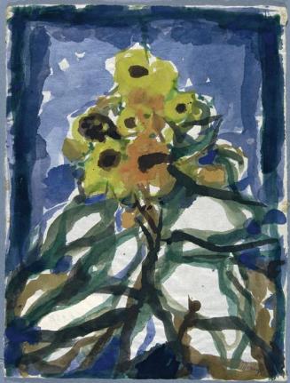 Gustav Hessing, Blumen, 1930, Deckfarben auf Papier, 42 x 31 cm, Belvedere, Wien, Inv.-Nr. 8952
