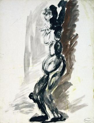 Otto Eder, Weiblicher Akt, 1945/1955, Tusche, Aquarell auf Papier, 65 x 50 cm, Belvedere, Wien, ...