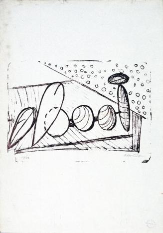 Otto Eder, Komposition mit Tuch, 1955/1975, Lithographie, 61,5 x 43 cm, Belvedere, Wien, Inv.-N ...