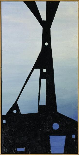 Günther Kraus, Konstruktion, 1956, Öl auf Pressspanplatte, 85,3 x 43,5 cm, Artothek des Bundes, ...