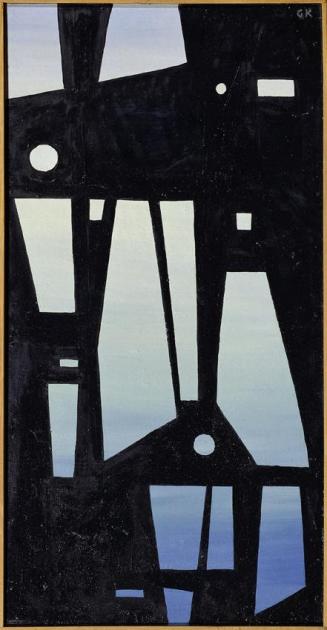 Günther Kraus, Konstruktion, 1956, Öl auf Pressspanplatte, 85,3 x 43,5 cm, Artothek des Bundes, ...