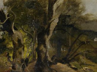 Josef Navrátil, Waldstudie, Öl auf Karton, 32 x 42 cm, Belvedere, Wien, Inv.-Nr. 4395