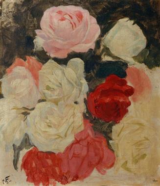 Otto Friedrich, Blumen, undatiert, Öl auf Karton, 38 × 32 cm, Belvedere, Wien, Inv.-Nr. 9643