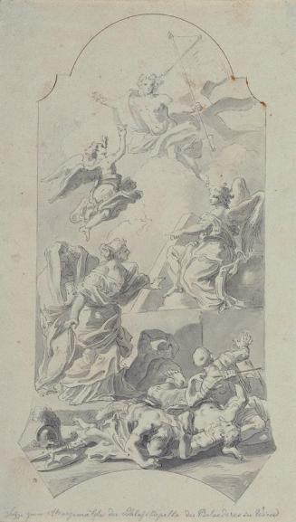 Francesco Solimena, Die Auferstehung Christi, um 1750, Feder, laviert, auf Papier, 31 x 18 cm,  ...