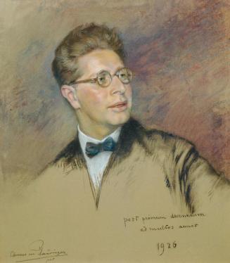 Clemens von Pausinger, Der Musikpädagoge und Musikkritiker Prof. Josef Reitler, 1926, Pastell a ...