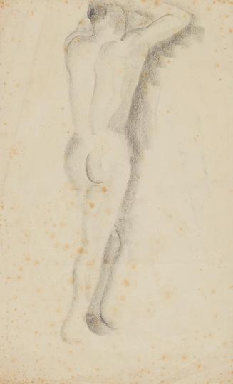 Anny Dollschein, Rückenakt, Kohle, 45 × 28,1 cm, Belvedere, Wien, Inv.-Nr. 11046/9