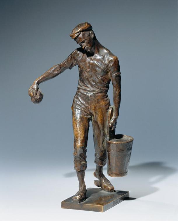 Franz Seifert, Wasserer, 1909, Bronze, patiniert, H: 24 cm, Belvedere, Wien, Inv.-Nr. 1171