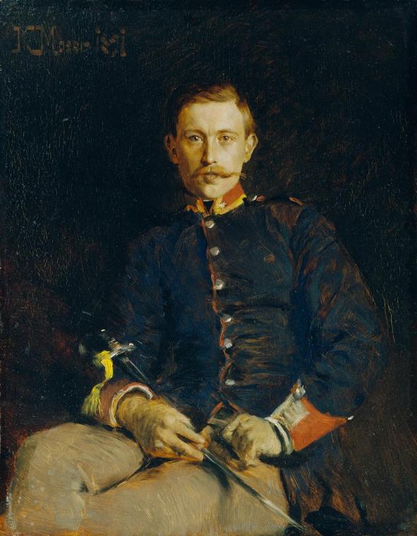 Koloman Moser, Franz Dangl in Uniform, 1891, Öl auf Holz, 43,5 × 33,8 cm, Belvedere, Wien, Inv. ...