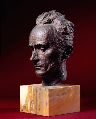 Josef Humplik, Anton von Webern, 1928, Bronze, Objekt: 36 × 21 × 22 cm, Belvedere, Wien, Inv.-N ...