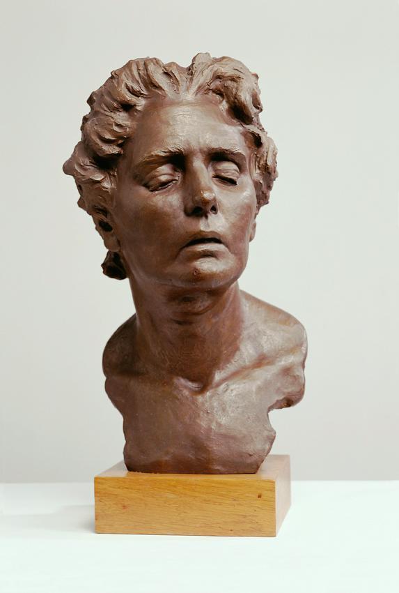 Hermann Vinzenz Heller, Eleonora Duse, um 1900, Gips, bronziert, H: 40 cm, Belvedere, Wien, Inv ...