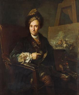 Jacob van Schuppen, Der Schlachtenmaler Ignace-Jacques Parrocel (1667-1722), um 1716, Öl auf Le ...