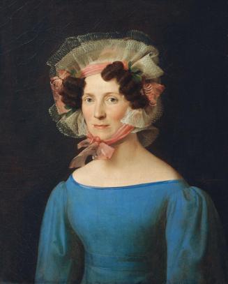 Leopold Kuppelwieser, Dame in blauem Kleid, 1827, Öl auf Leinwand, 69 x 55 cm, Belvedere, Wien, ...