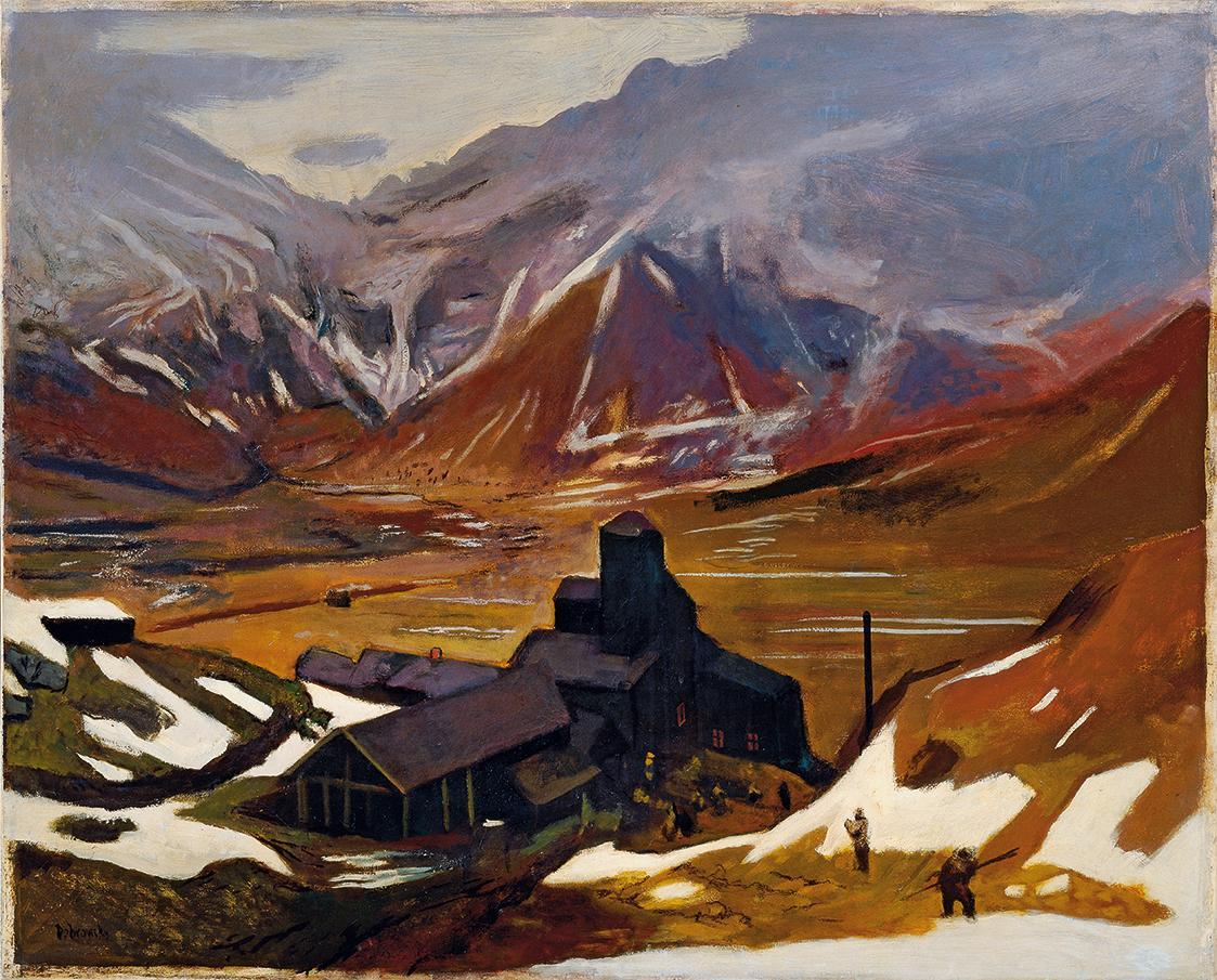 Josef Dobrowsky, Goldbergwerk im Naßfeld bei Gastein, 1938, Öl auf Leinwand, 116 x 144 cm, Arto ...