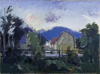 Robin Christian Andersen, Landschaft bei Pitten, vor 1935, Öl auf Leinwand, 75 x 99,8 cm, Belve ...