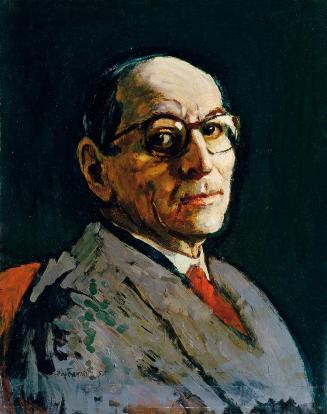 Josef Dobrowsky, Dr. Karl Garzarolli-Thurnlackh, 1957, Öl auf Hartfaserplatte, 59 x 46 cm, Belv ...