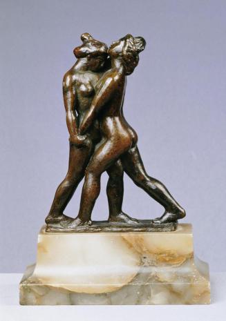 Aristide Maillol, Die zwei Kämpferinnen, 1900, Bronze, H: 18,5 cm, Belvedere, Wien, Inv.-Nr. 90 ...