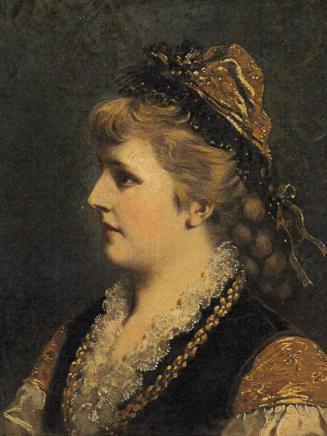 Anton Ebert, Die Schauspielerin Josephine Wessely, vor 1888, Öl auf Holz, 53 x 41 cm, Belvedere ...