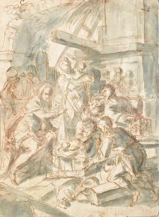 Beschneidung Christi, 1650/1700, Feder, laviert auf Papier, 25 × 19 cm, Belvedere, Wien, Inv.-N ...