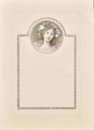 Raimund Ritter von Brennerstein Wichera, Entwurf zu Glückwunschkarte, um 1900, Tusche, laviert, ...