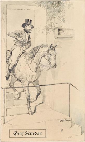 Ottokar Walter, Graf Sandor, um 1890/1900, Feder und  Aquarell auf Papier, 21 × 12,6 cm, Belved ...