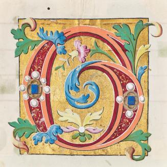 Italienischer Buchmaler, Initiale G (aus einem Chorbuch), 2. Hälfte 15. Jahrhundert, Deckfarben ...