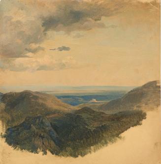 Friedrich August Mathias Gauermann, Blick ins Donautal, undatiert, Öl auf Karton, 30,5 × 29 cm, ...