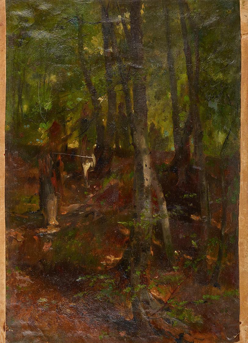 Johann Till, Waldlandschaft, um 1880, Öl auf Karton, 34,7 × 25,2 cm, Belvedere, Wien, Inv.-Nr.  ...